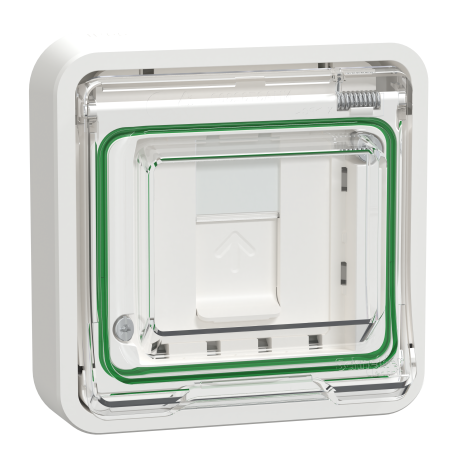Prise RJ45 Mureva Styl Schneider Electric - Cat.6 - Encastré - Blindé S/FTP - Blanc - Complet