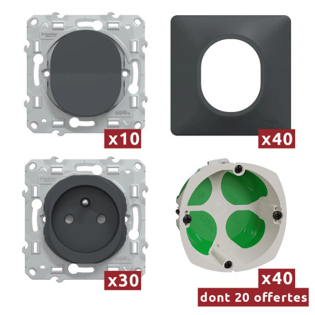 Probox appareillage Ovalis - Schneider Electric - Anthracite