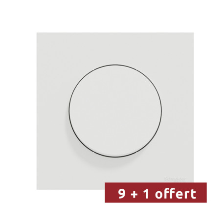 Pack 10 va-et-vient / interrupteurs / poussoirs avec plaques Odace 2025 Schneider Electric - Blanc