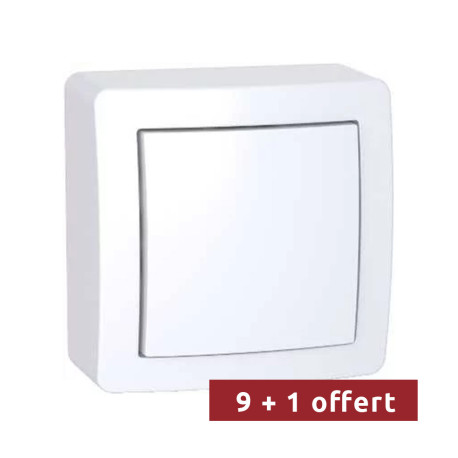 Pack de 10 interrupteurs simples - Alréa - Blanc - Schneider Electric