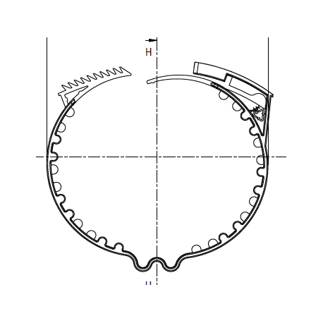 Lot de 10 colliers Easyclip Aldes - D80