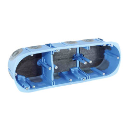 Boite d'encastrement étanche à l'air Air'métic Eur'Ohm - Coupe feu EI 120 - 3 postes - Ø 67/68mm - P.50mm