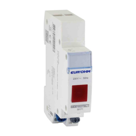 Voyant modulaire rouge RX Protect Eur'Ohm - 230V - 1 module