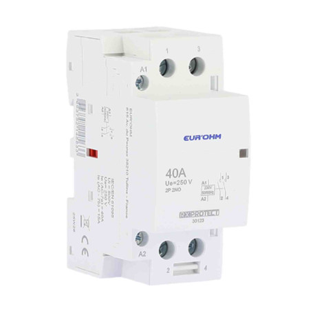 Contacteur électromécanique RX Protect Eur'Ohm - 2P - 40A - 2NO - Bornes à vis