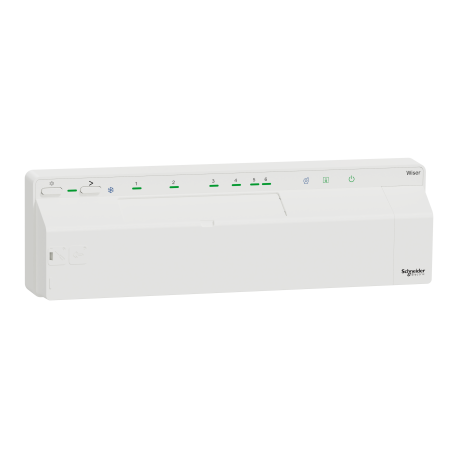 Actionneur pour plancher chauffant hydraulique Wiser Schneider Electric - 6 zones - 230V
