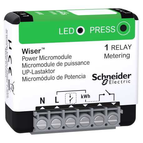 Micromodule encastré Wiser Schneider Electric - Pour ballon d'eau chaude - 16A - Zigbee