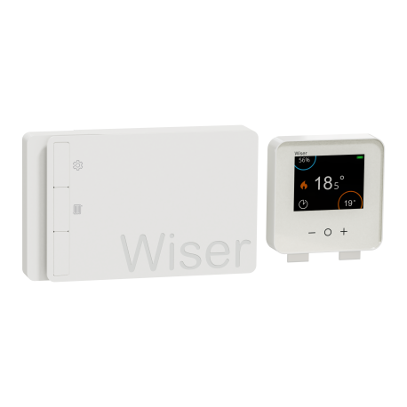 Kit thermostat connecté pour chaudière 2ème génération Wiser Schneider Electric - Commande On/Off ou Opentherm