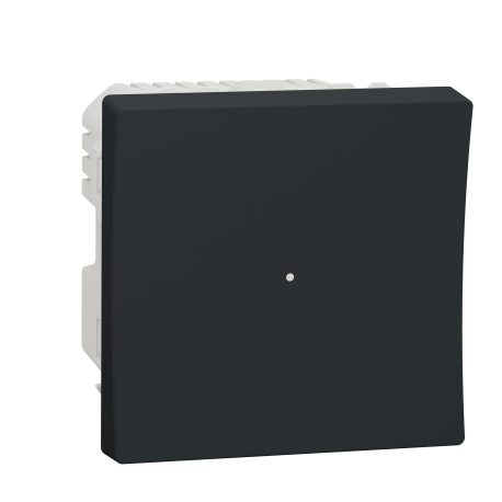 Bouton-poussoir NO Unica Wiser - 2 modules - 10A - Zigbee - Anthracite