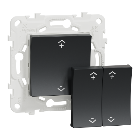 Commande centralisée Wiser Unica Schneider Electric - Génération 2 - Sans fil - 2 ou 4 BP - Zigbee - Anthracite