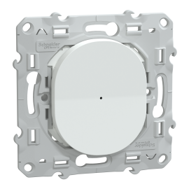 Bouton poussoir connecté Wiser Ovalis Schneider Electric - Génération 2 - 10A - Zigbee - Blanc