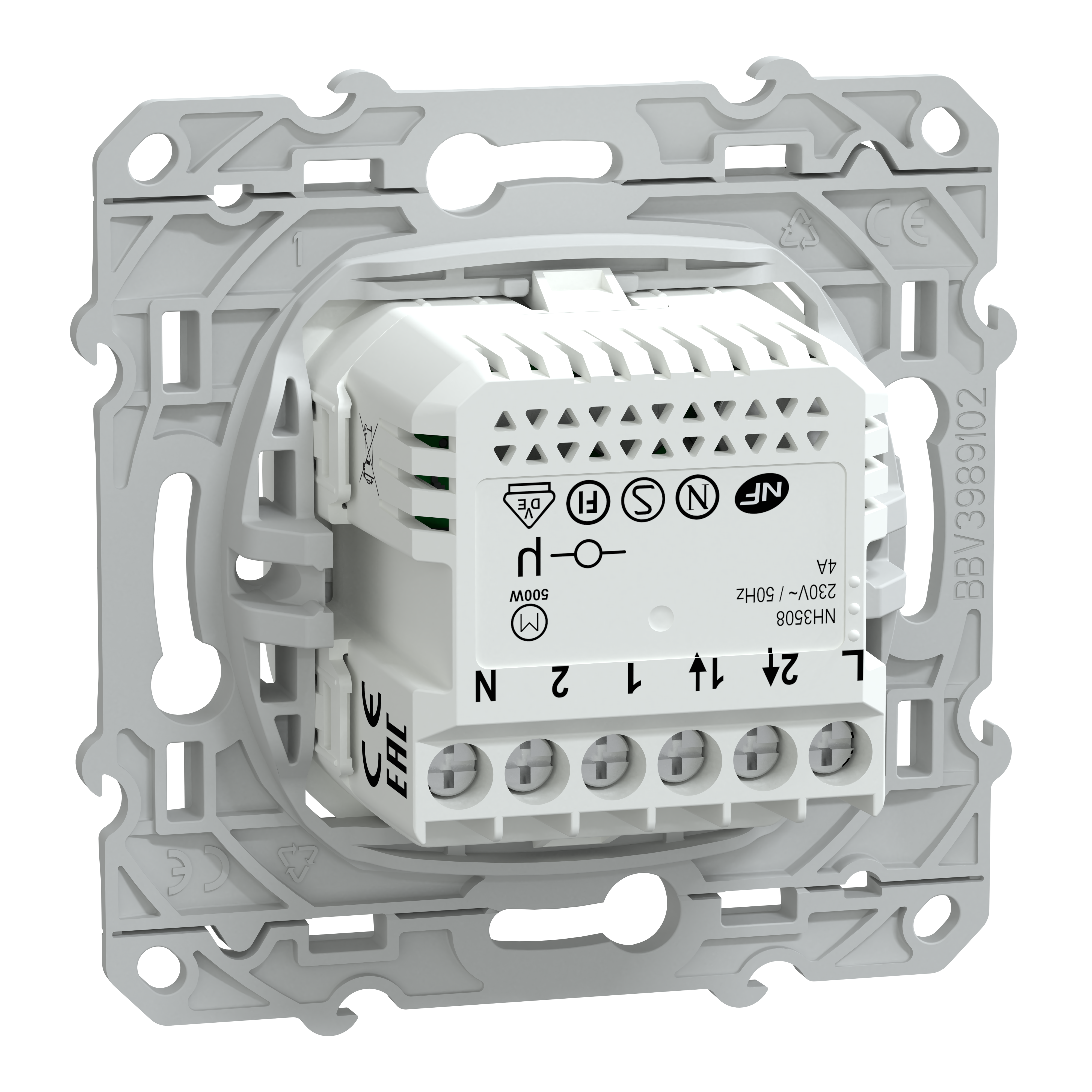 [S320567W - Schneider electric] Commande volet-roulant Wiser Ovalis - Blanc