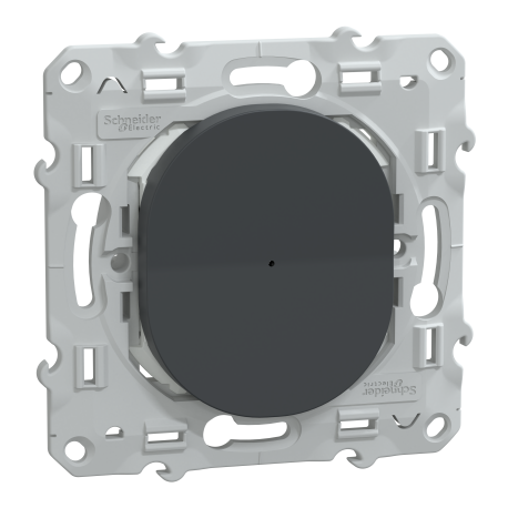 Bouton poussoir connecté Wiser Ovalis Schneider Electric - Génération 2 - 10A - Zigbee - Anthracite