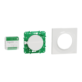 Kit actionneur micro-module + interrupteur + plaque Odace Styl Schneider Electric - Blanc