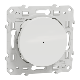 Variateur universel Odace Wiser Schneider Electric - Poussoir - 2 fils - Zigbee - Blanc