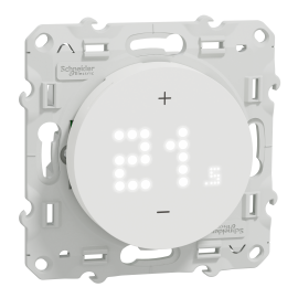 Thermostat connecté filaire Wiser Odace Schneider Electric - Génération 2 - 2A - Encastré - Blanc