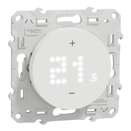 Thermostat connecté filaire Wiser Odace Schneider Electric - Génération 2 - 2A - Encastré - Blanc