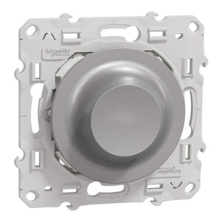 Variateur rotatif LED Odace Wiser Schneider Electric - 2 fils - Zigbee - Alu