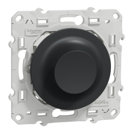 Variateur rotatif LED Odace Wiser Schneider Electric - 2 fils - Zigbee - Anthracite