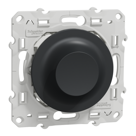 Variateur rotatif LED Odace Wiser Schneider Electric - 2 fils - Zigbee - Anthracite