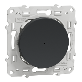 Variateur universel Odace Wiser Schneider Electric - Poussoir - 2 fils - Zigbee - Anthracite