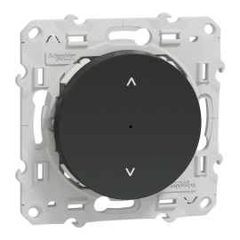 Commande pour volet roulant Odace Wiser Schneider Electric - 4A - Zigbee - Anthracite