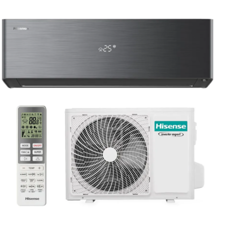 PAC Air/Air monosplit 2,5 kW - Energy Pro X - Connectée - Noir - Avec mise en service - Hisense Aldes