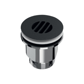 Bonde à grille concave noir mat de lavabo - HYGIÉNA
