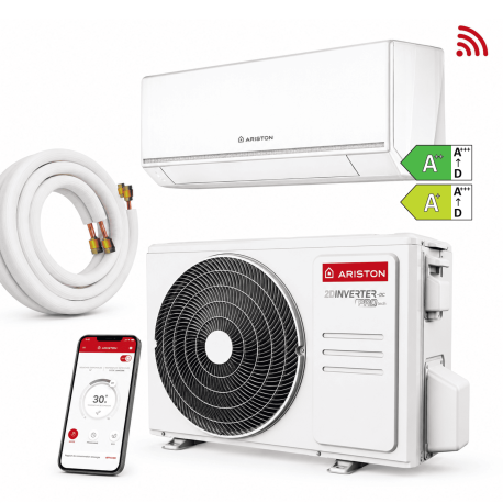Pompe à chaleur air/air prête à poser Aeres Net Quick 25 Ariston - Connectée - Réversible - Monosplit - 2500W - R32