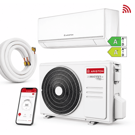 Pompe à chaleur air/air prête à poser Aeres Net Quick 35 Ariston - Connectée - Réversible - Monosplit - 3500W - R32