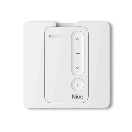 Commande radio portative Mini Domi 1 Nice - Monocanal - 433,92 MHz - Support mural inclus - Blanc