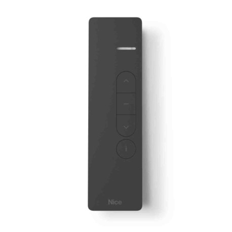Commande radio portative Domi P1 Nice - Monocanal - 433,92 MHz - Avec support aimanté - Noir