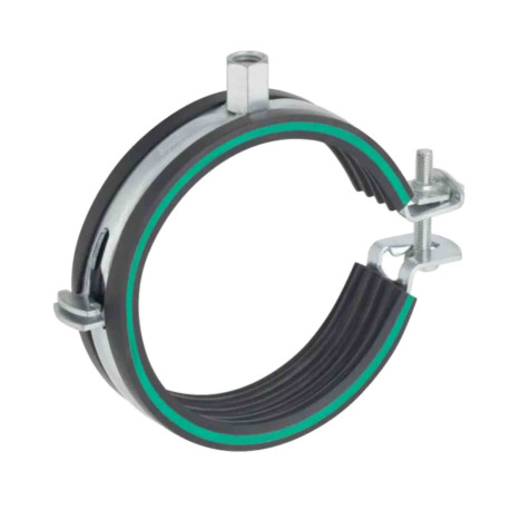 Collier de fixation Silent PP isolé Geberit - Ø40mm - Avec manchon fileté M8 / M10