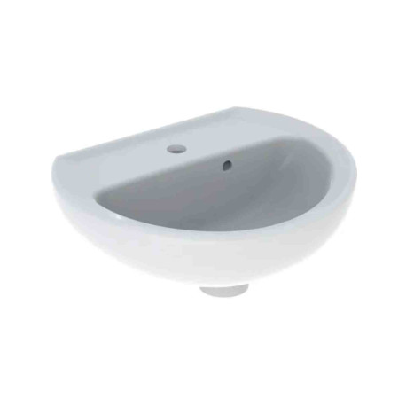 Lave-mains mural Bastia Geberit - 45x37cm - Trop-plein asymétrique - Blanc