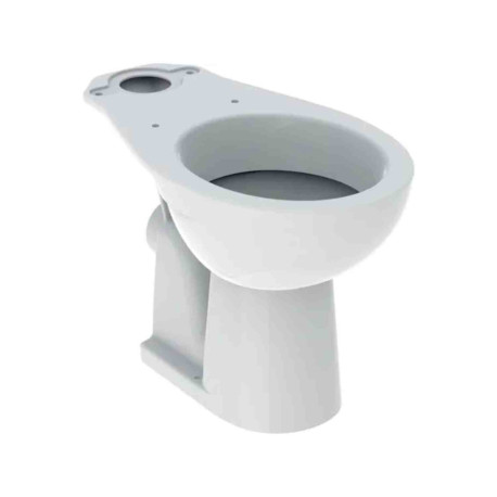 Cuvette WC au sol Bastia Geberit - Pour réservoir attenant - Avec bride - Sortie horizontale - blanc