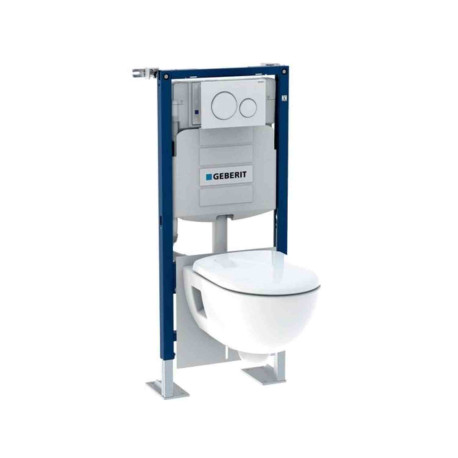 Pack complet bâti-support Duofix Geberit - Avec plaque Sigma01 et pack cuvette Renova TurboFlush
