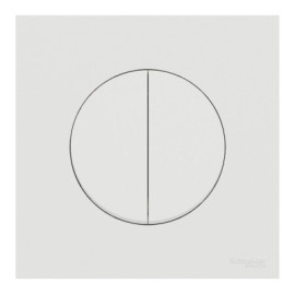 Ensemble complet - Double Va-et-vient / Interrupteur / Poussoir + Plaque - Odace 2025 - Blanc