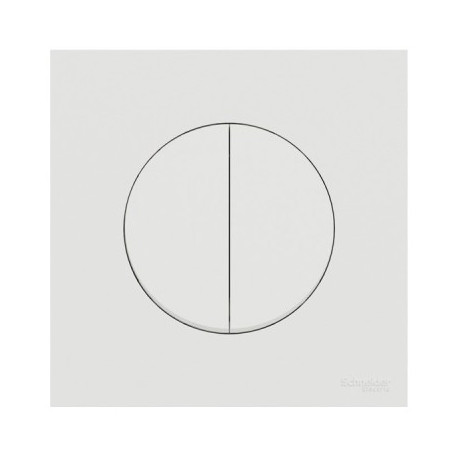 Ensemble complet - Double Va-et-vient / Interrupteur / Poussoir + Plaque - Odace 2025 - Blanc