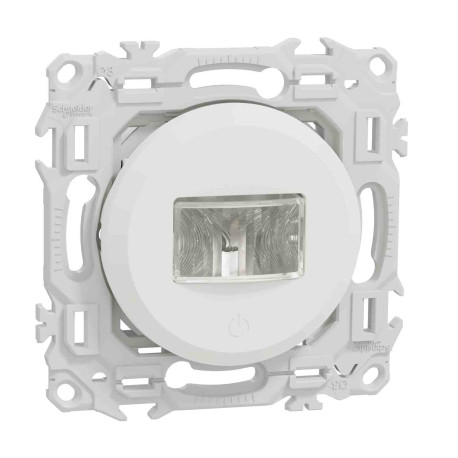 Détecteur de présence et mouvement Odace Schneider Electric - 2 fils sans neutre - Blanc Craie