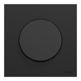 Ensemble complet - Va-et-vient / Interrupteur / Poussoir + Plaque - Odace 2025 - Noir