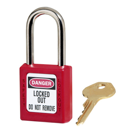Cadenas de consignation ZENEX rouge anse acier 4.8 mm