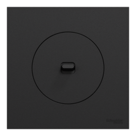 Ensemble complet - Va-et-Vient / Poussoir à levier + Plaque - Odace 2025 - Noir