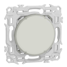 Balise LED encastrée 230V Odace Schneider Electric - 2.4W - 3000K - 70Lm - Blanc