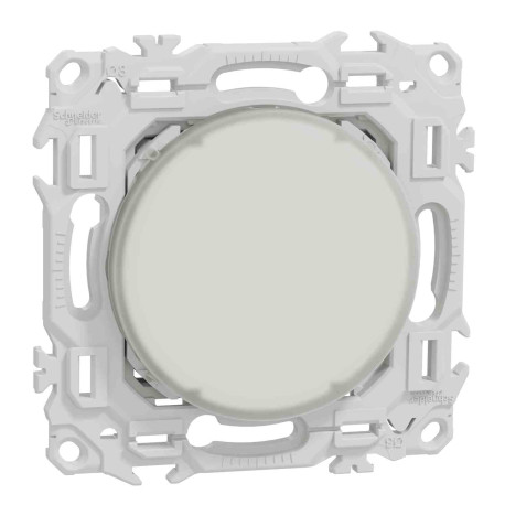 Balise LED encastrée 230V Odace Schneider Electric - 2.4W - 3000K - 70Lm - Blanc