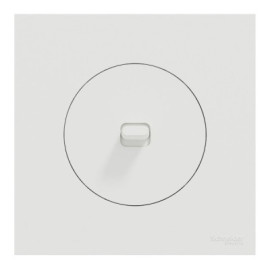 Ensemble complet - Va-et-Vient / Poussoir à levier + Plaque - Odace 2025 - Blanc craie