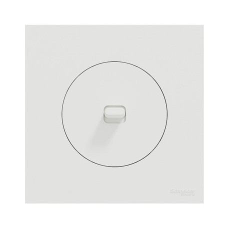 Ensemble complet - Va-et-Vient / Poussoir à levier + Plaque - Odace 2025 - Blanc craie