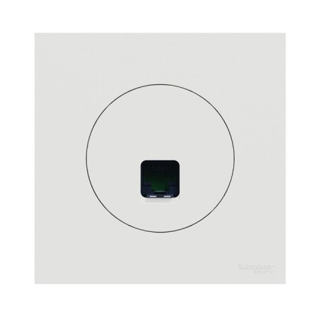 Ensemble complet - Prise RJ45 + Plaque - Odace 2025 - Blanc