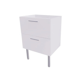 Meuble sous-plan First 2 tiroirs 60 cm Blanc