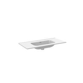 Plan vasque céramique 1 vasque 81 cm blanc brillant