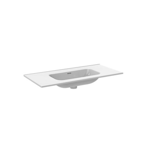 Plan vasque Aquance - 1 vasque - 71 cm - Blanc brillant