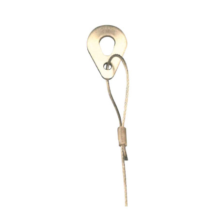 Câble boucle FXZ0101 - L. 1m - Avec oeillet et attache déverrouillable - Acier
